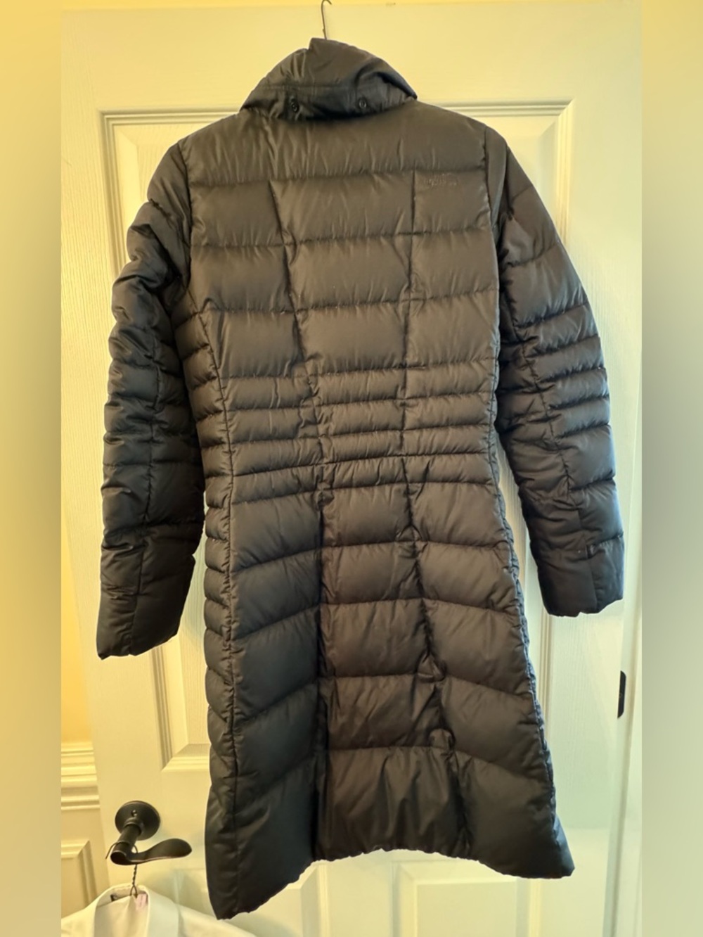 The North Face Women's Black Long Quilted Puffer Coat with snap on Hood
Size XS - Picture 3 of 6